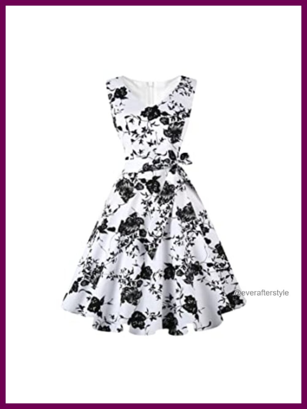 Vintage 50s 60s Sleeveless A-Line Cocktail Dress with Pockets